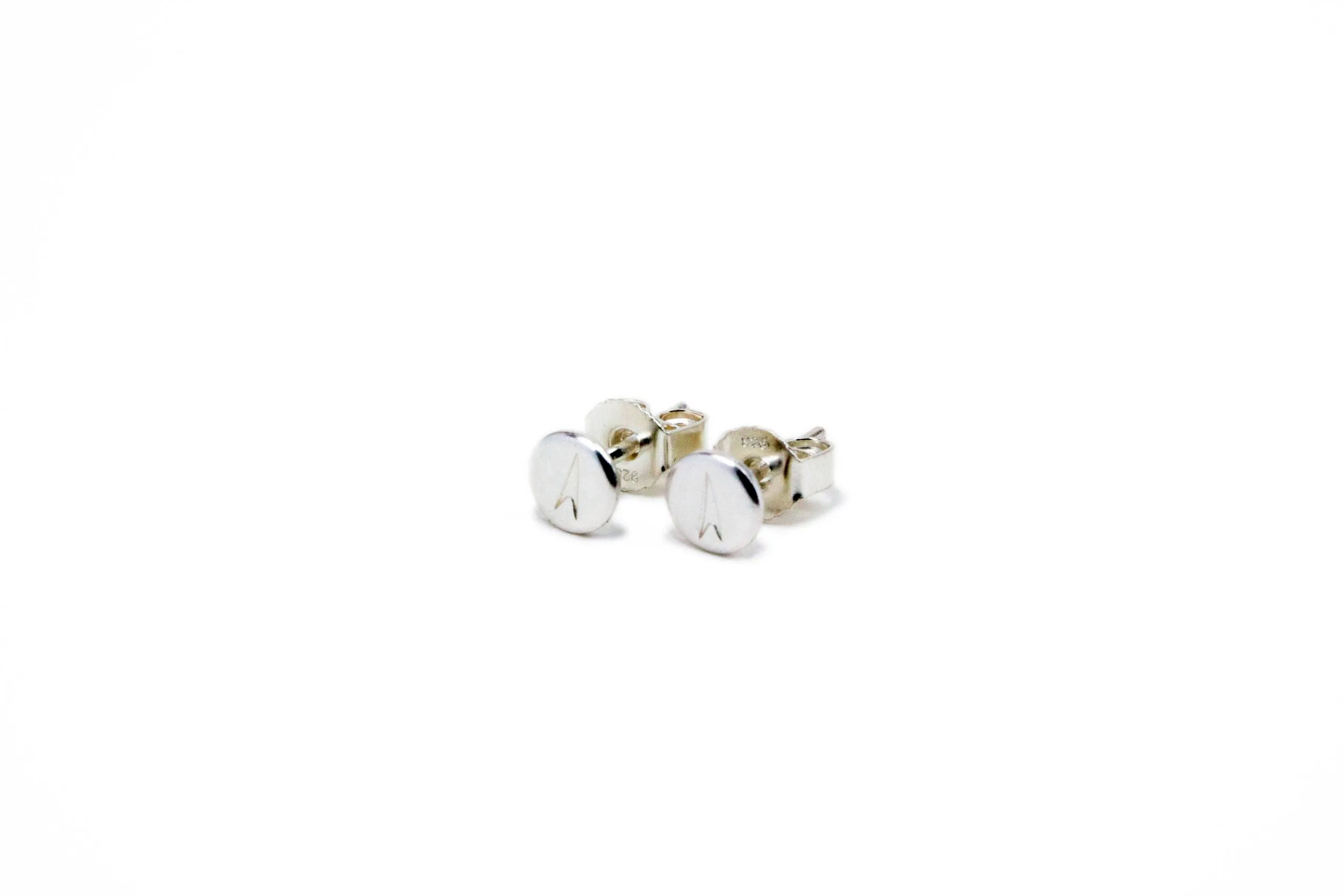 Fjellsmykke - Compass Silver Earrings Mini
