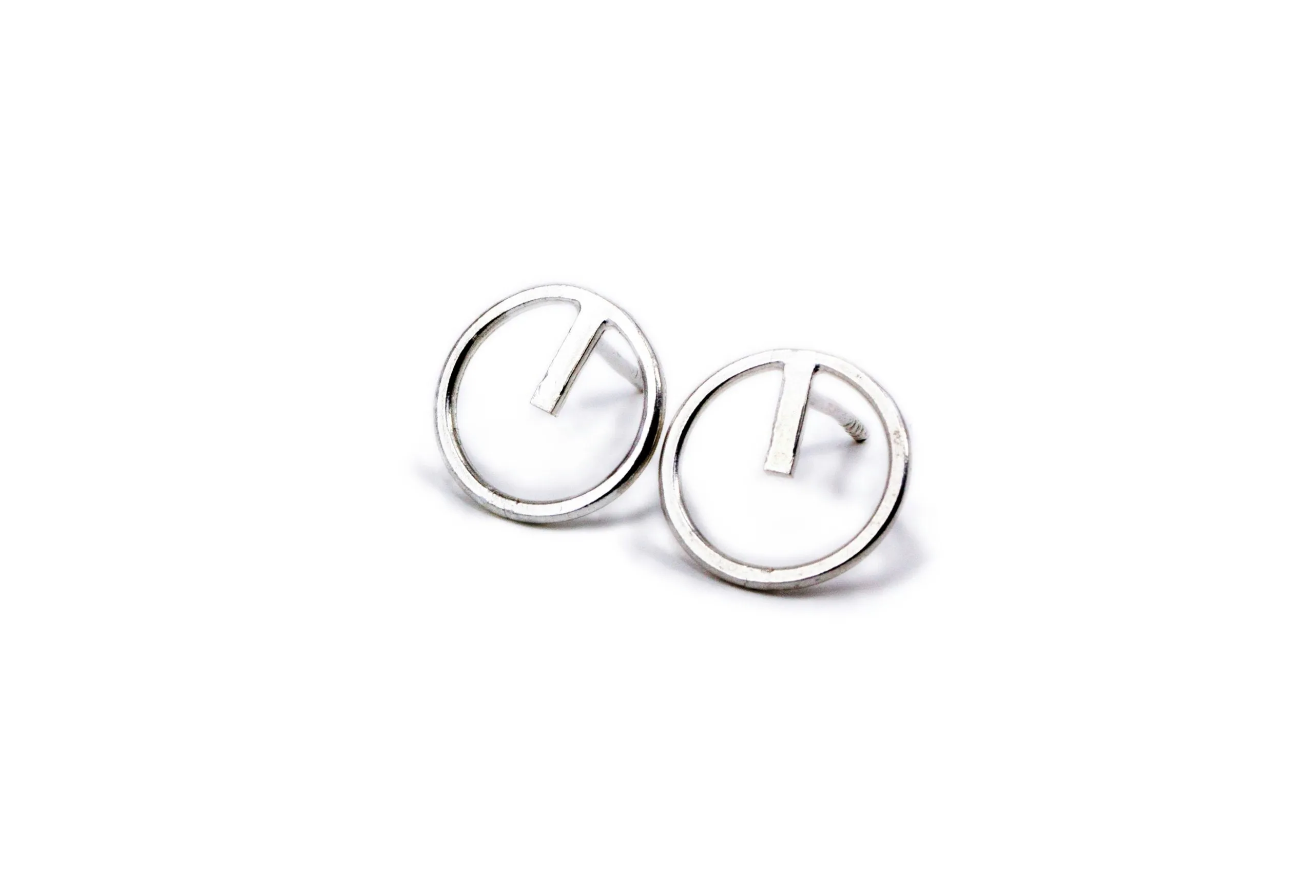 Fjellsmykke - Compass Silver Earrings (Type 2)