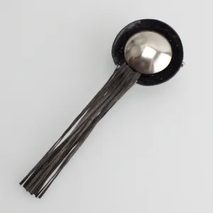 'FLARE' handmade sterling silver brooch with black carbon fibre