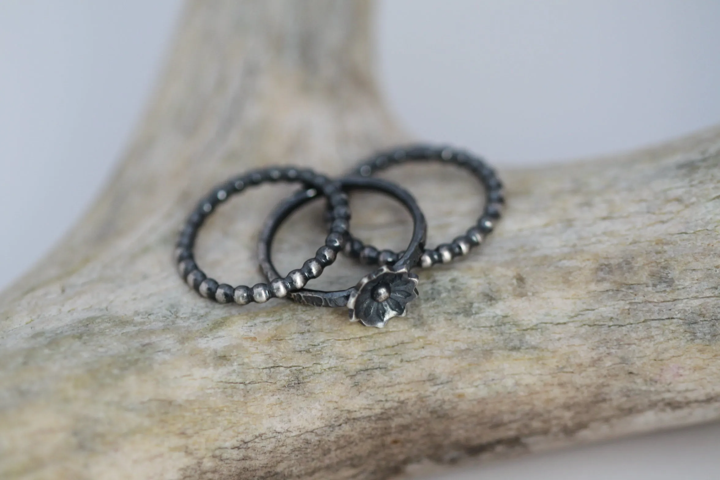 Flower Stacking Ring Set