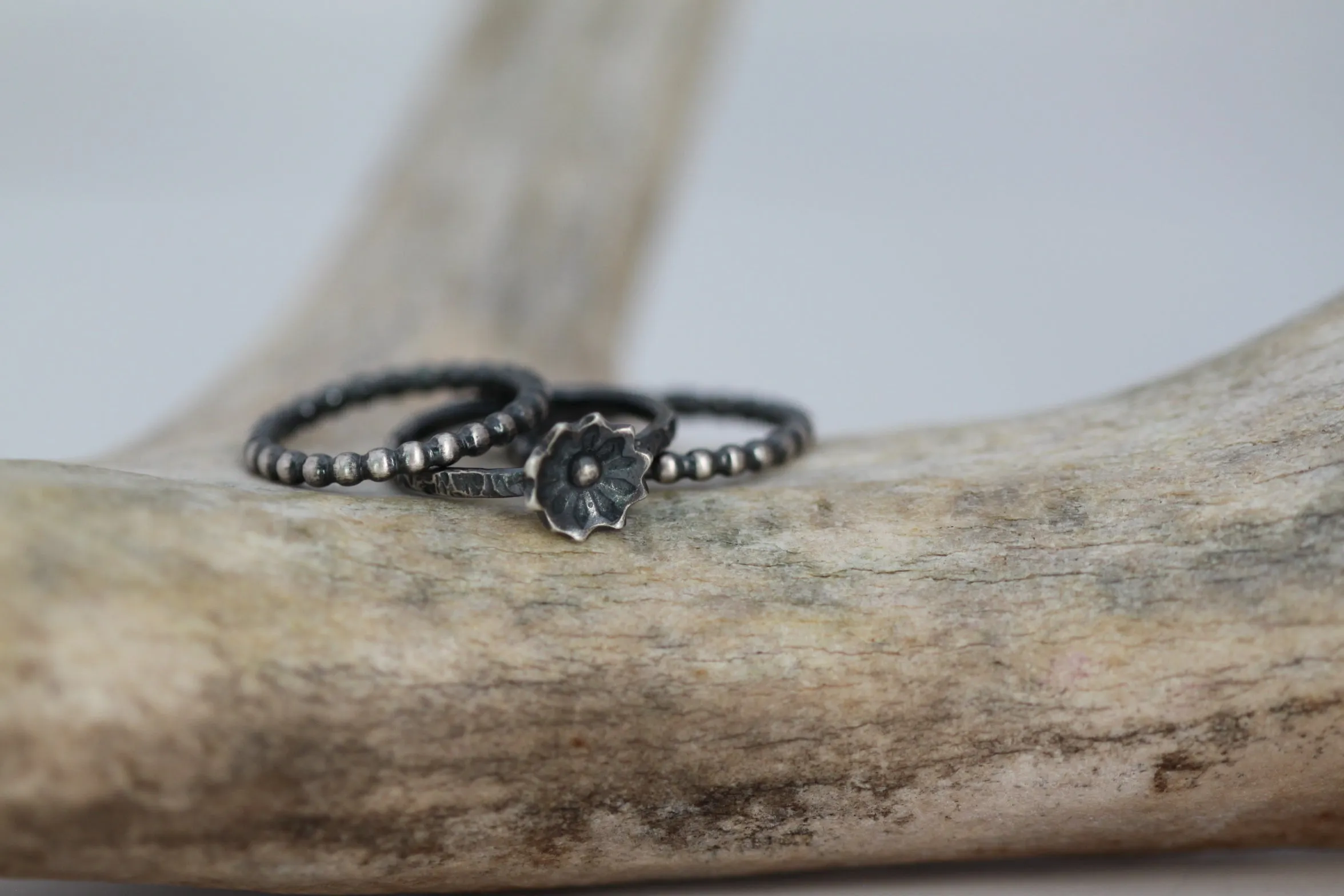 Flower Stacking Ring Set