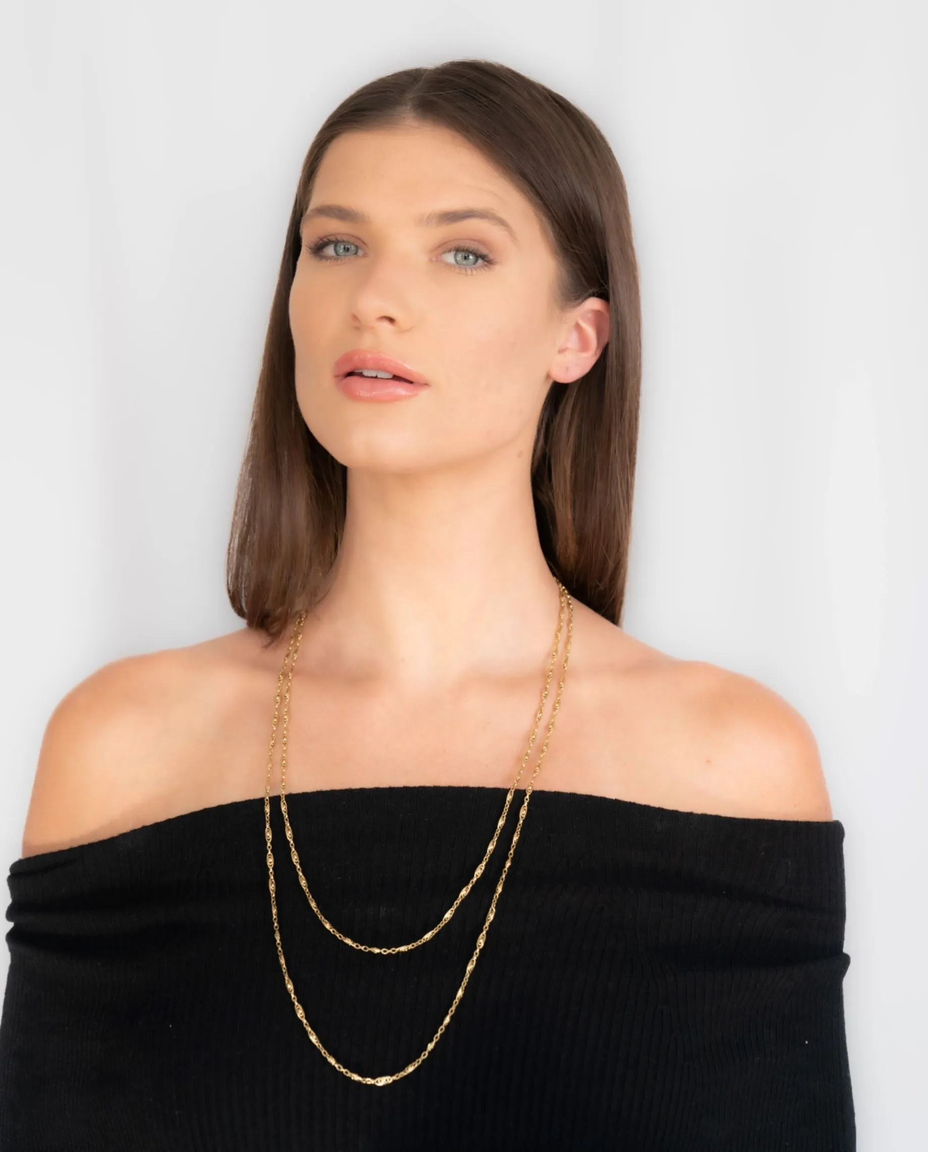 French Victorian 18 Karat Yellow Gold 58 1/2 Inch Long Oval Link Antique Chain Necklace