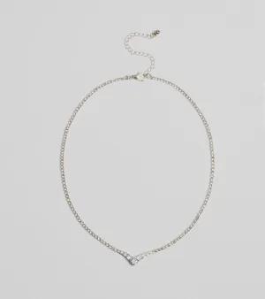 Gleam And Glow Rhinestone Necklace