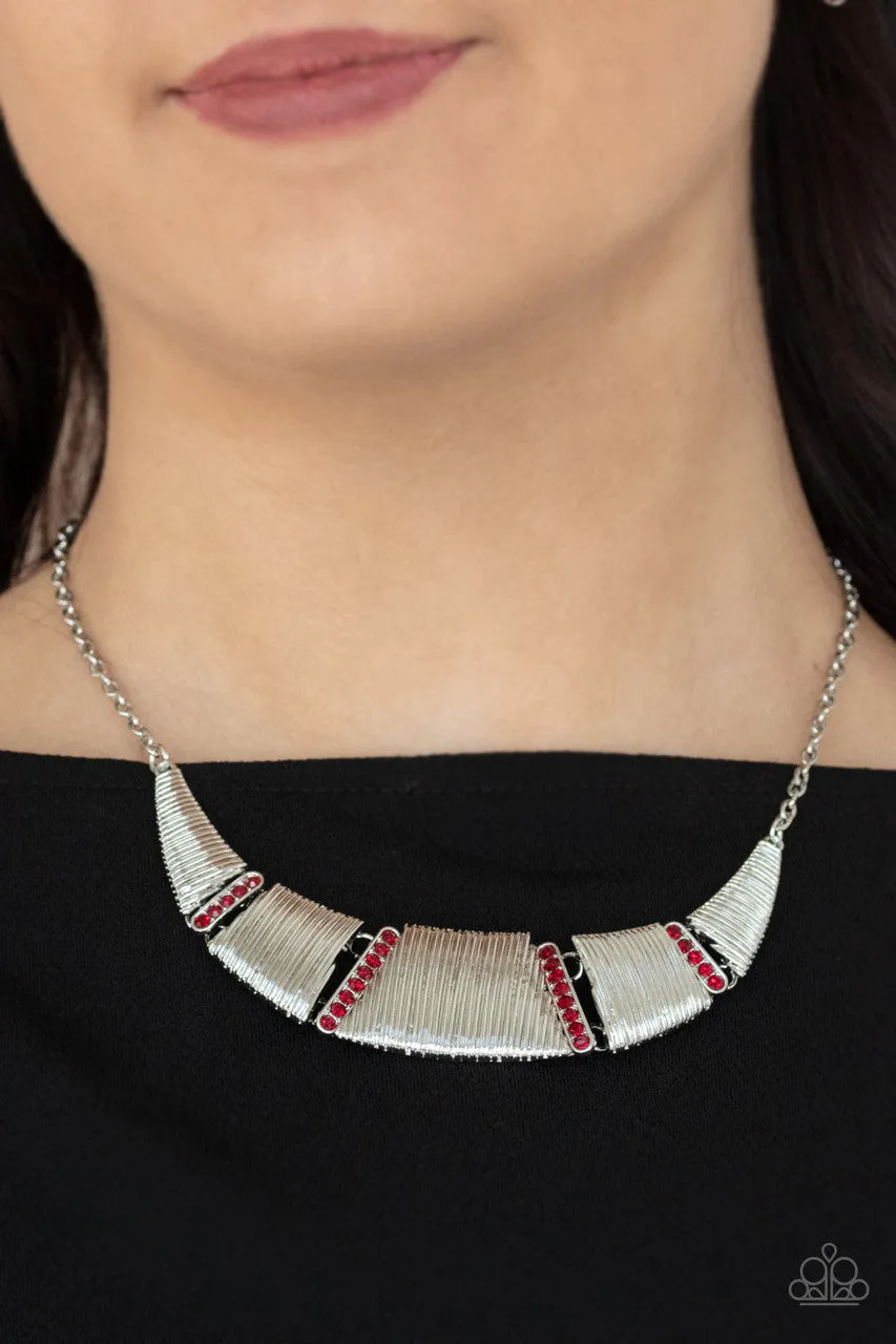Going Through Phases Red Paparazzi Necklace