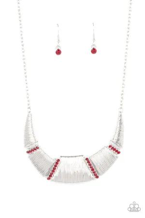 Going Through Phases Red Paparazzi Necklace
