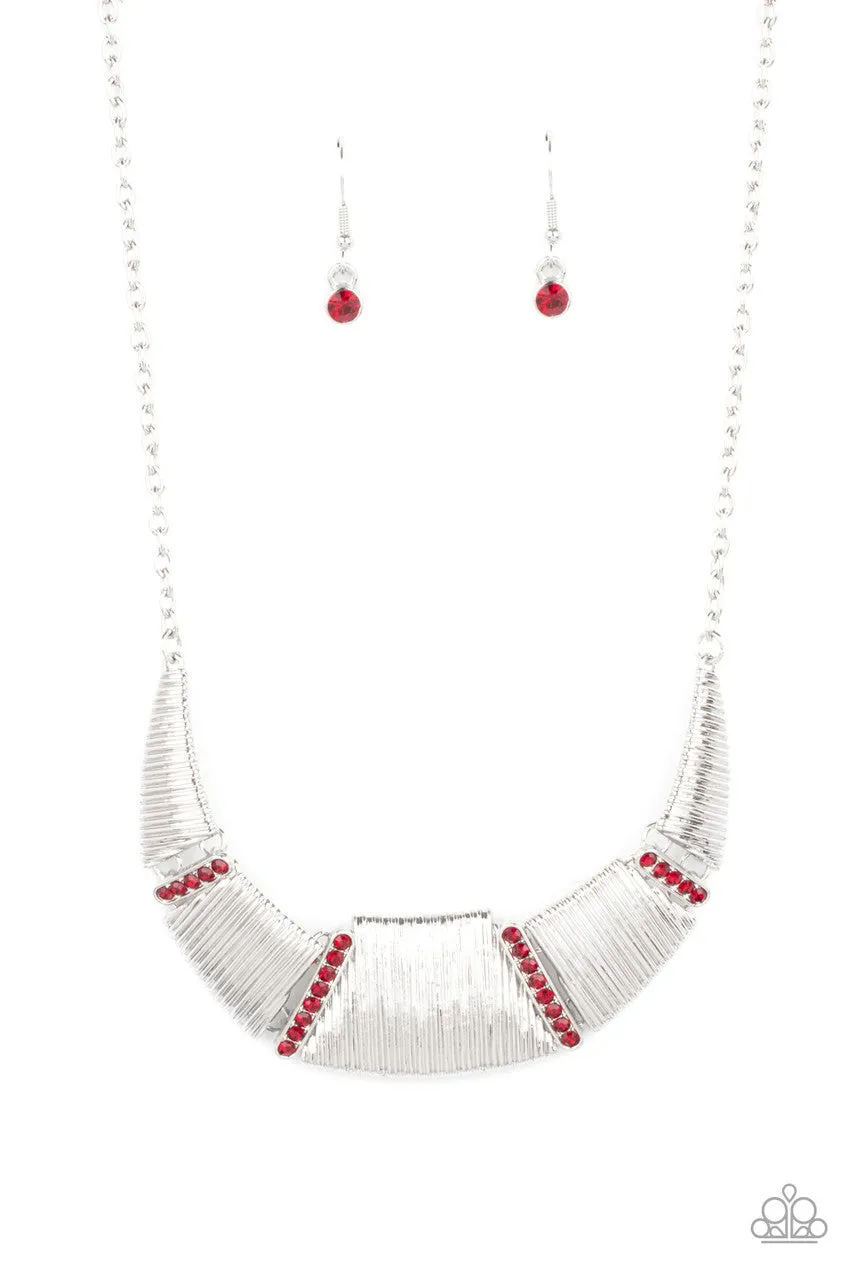 Going Through Phases Red Paparazzi Necklace