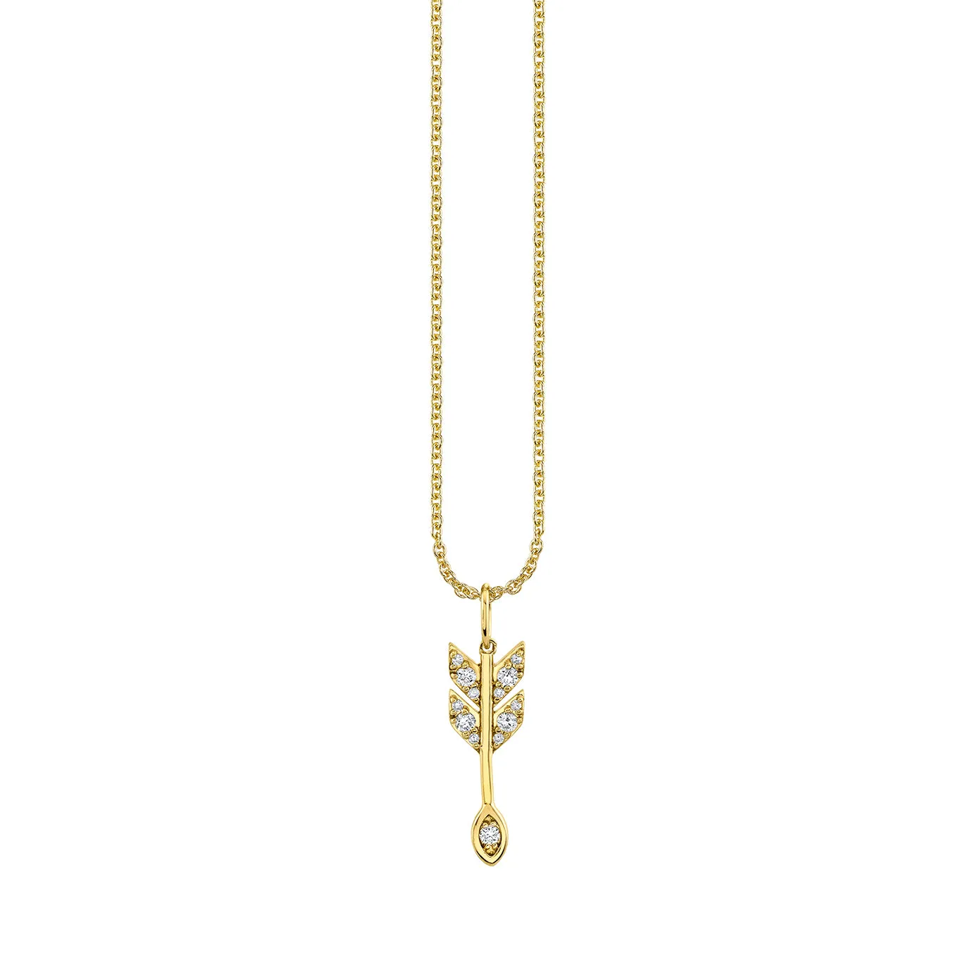 Gold & Diamond Small Marquise Eye Arrow Charm