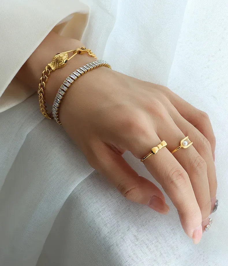 Gold Chain Snake Bracelet