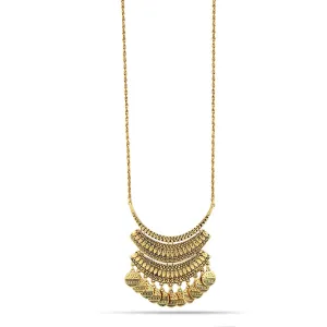 GOLD COINS CHARMS NECKLACES #SWR-CP5920 A GLD (OB10)