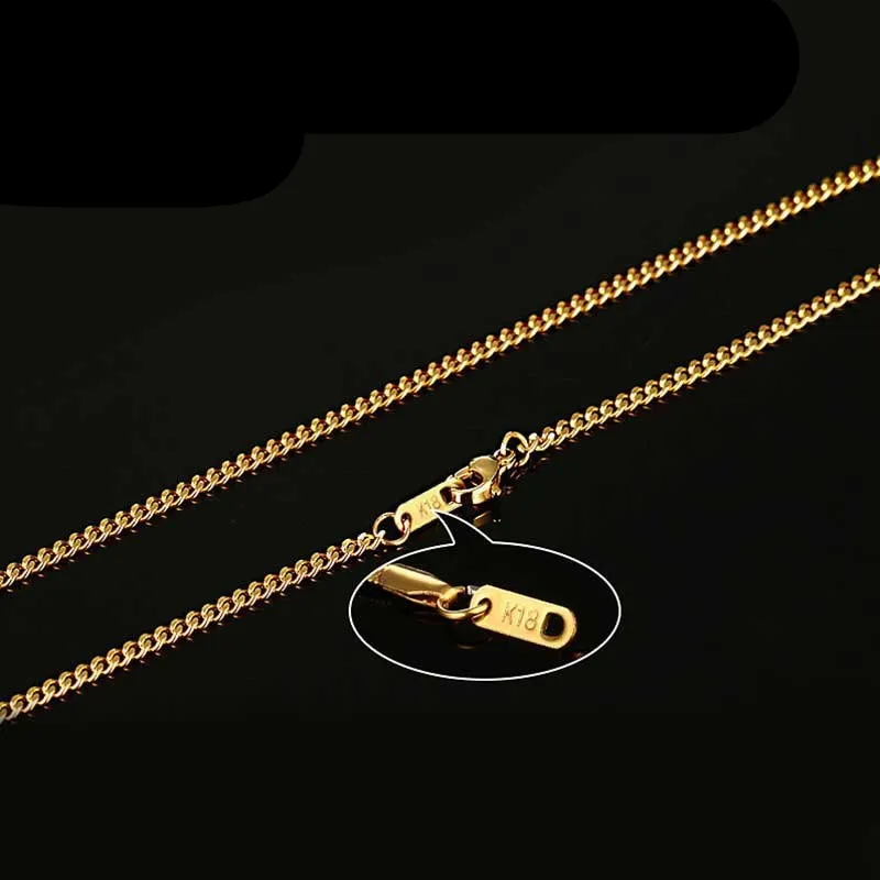 Gold Color Long Stainless Steel Necklace
