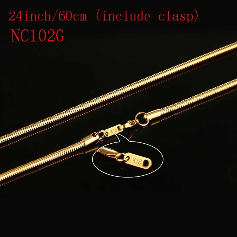 Gold Color Long Stainless Steel Necklace