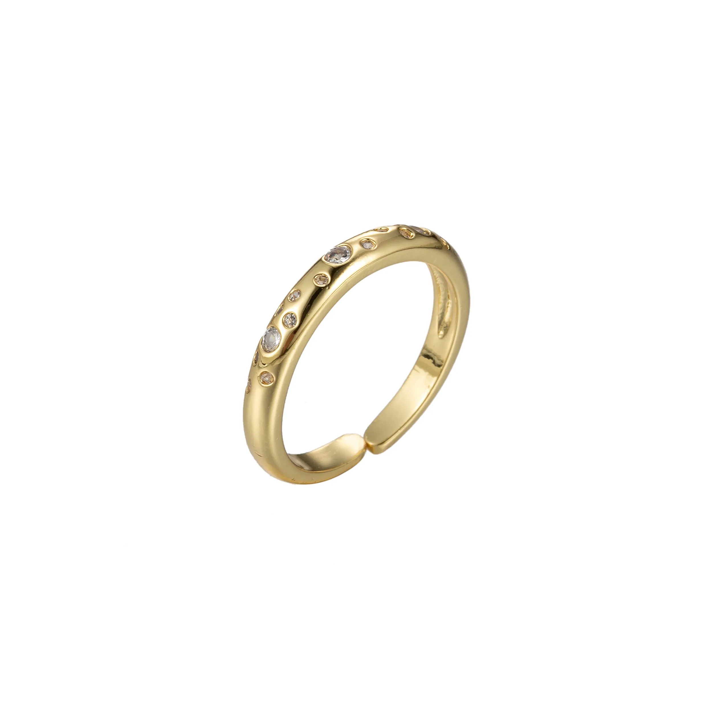 Gold Constelatoin ring Dainty ring Stackable star rings, CZ ring, universe rings, Dainty stackable rings, adjustable open ring Size 6 O-355