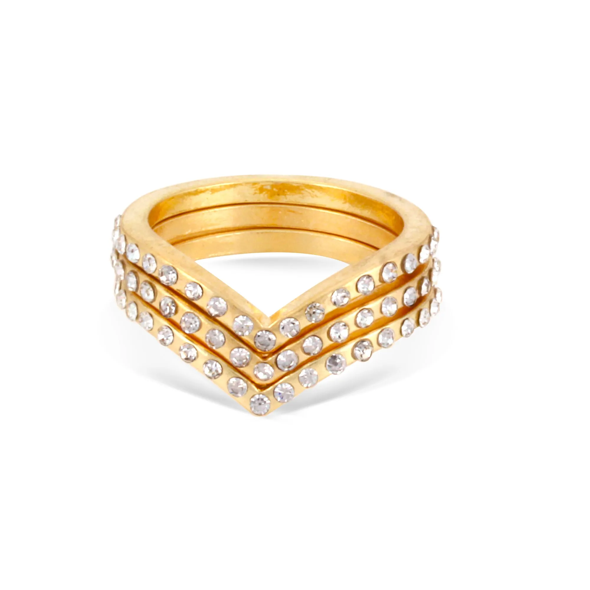 GOLD CRYSTAL 3 PS SIZE 7  RINGS #ADX6800238 (SHA9)
