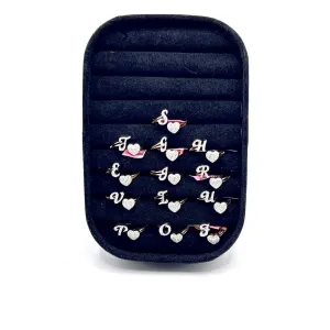 Gold Diamond Letter Rings