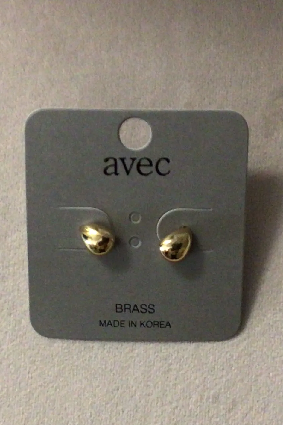 Gold Droplet Stud Earrings