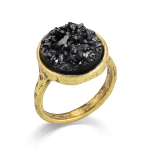 GOLD HEMITATE DRUZY SIZE 7  RINGS #ADX6800243 (SHA6)