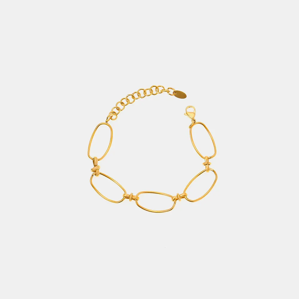 Gold Hollow Chain Bracelet