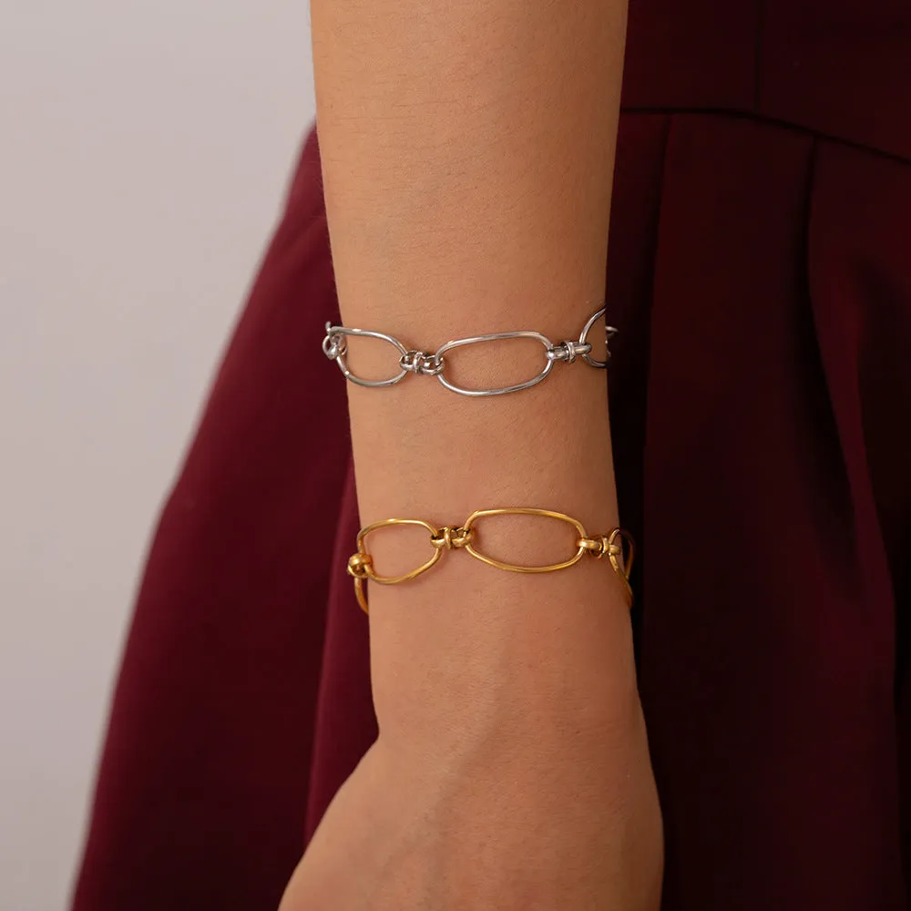 Gold Hollow Chain Bracelet