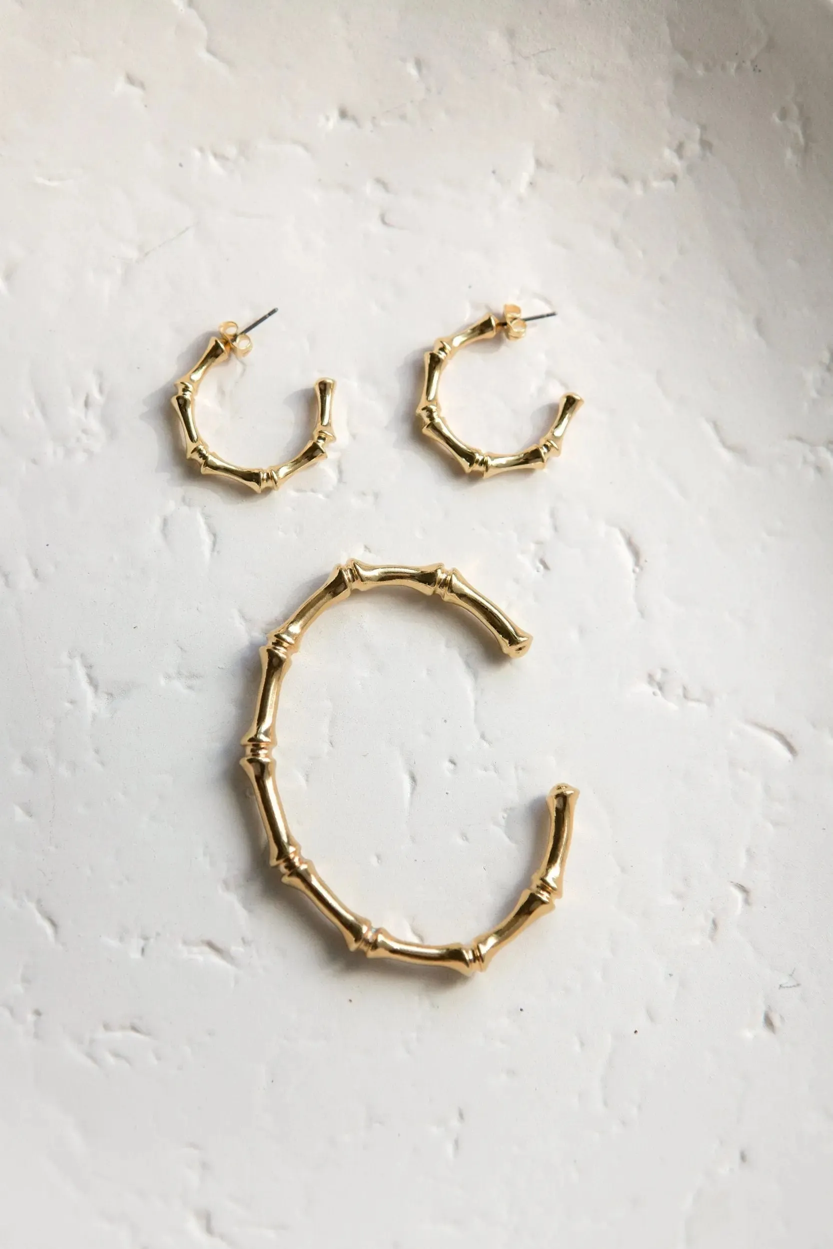 Gold hoop earrings
