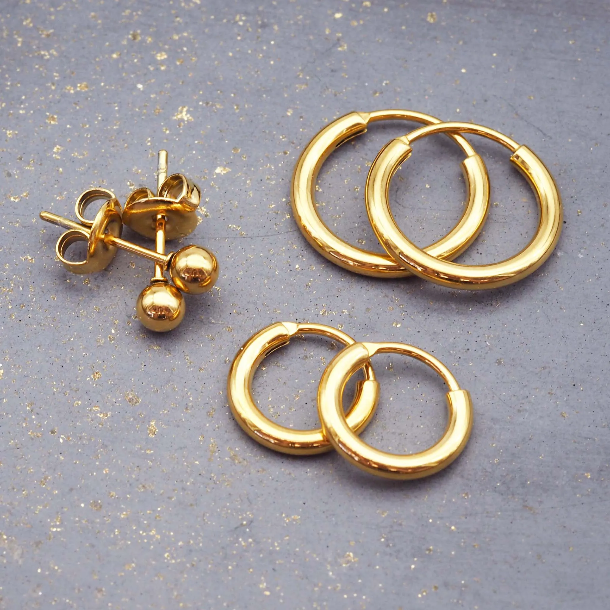 Gold Minimalist Earring Stack