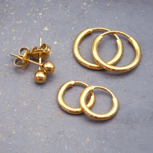 Gold Minimalist Earring Stack