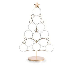 GOLD ORNAMENT DISPLAY TREE