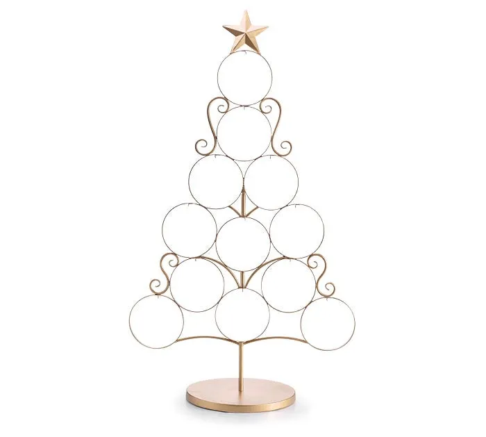 GOLD ORNAMENT DISPLAY TREE