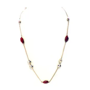 GOLD-RED NECKLACE  #FW1203519 (SE13)
