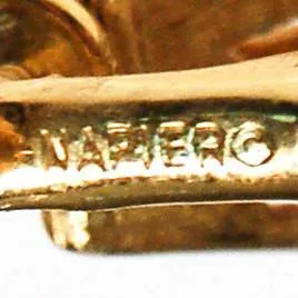 Gold Ribbed Hoop Earrings by Napier