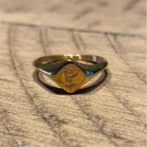 Gold Rose Ring