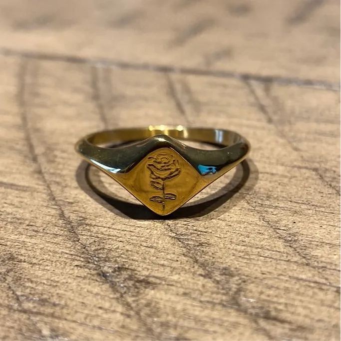 Gold Rose Ring