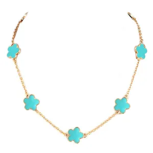 GOLD TURQUOISE NECKLACE  #HNN78395_GLD-TRQ