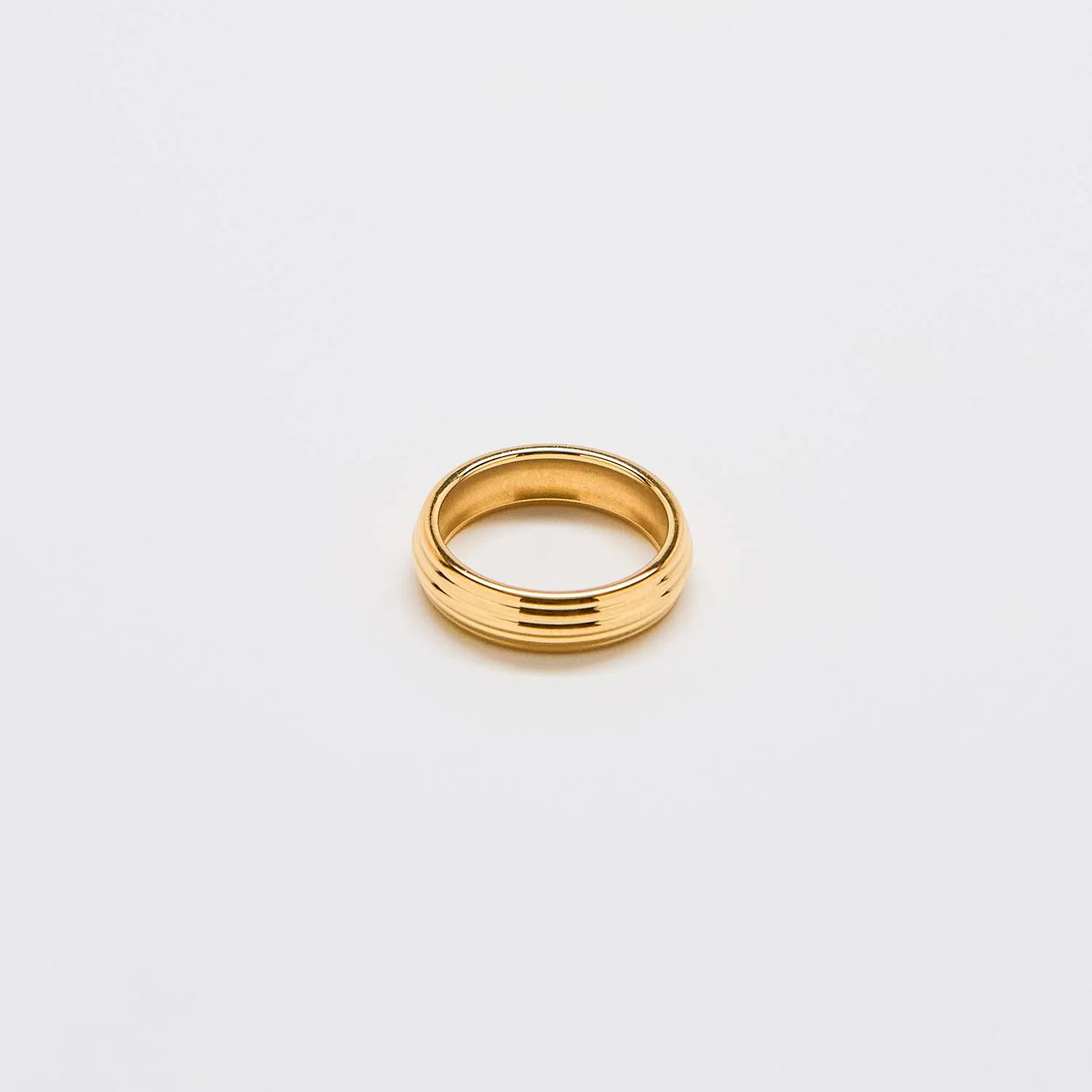 Gold Wide Layered Stacking Ring
