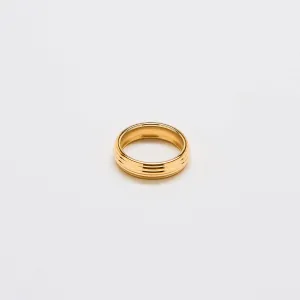 Gold Wide Layered Stacking Ring