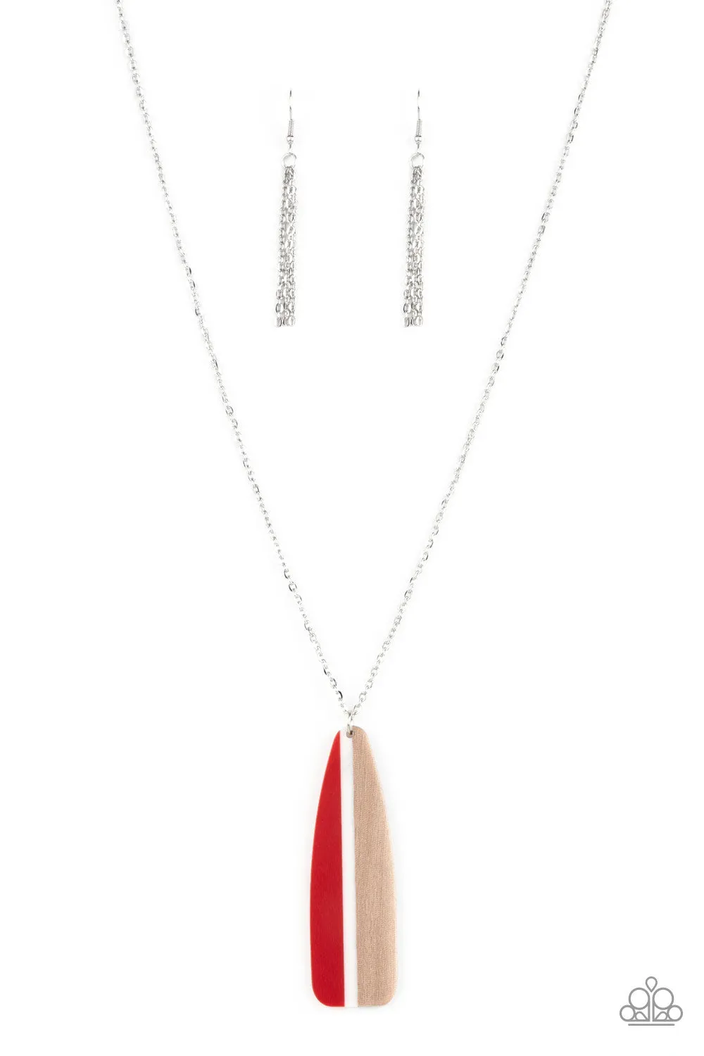Grab a Paddle - Red Necklace - Paparazzi Accessories