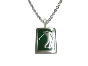 Green Golf Pendant Necklace
