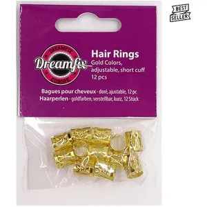 Hair Rings Hair Ring Gold 12pcs.