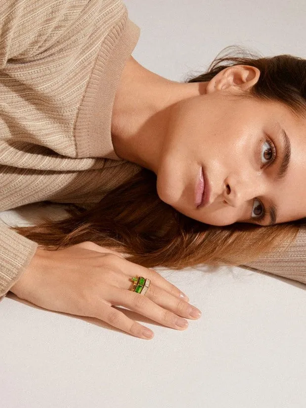HANNA SCHÖNBERG x PILGRIM Crystal Ring Set
