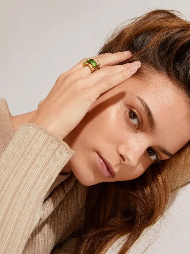 HANNA SCHÖNBERG x PILGRIM Crystal Ring Set