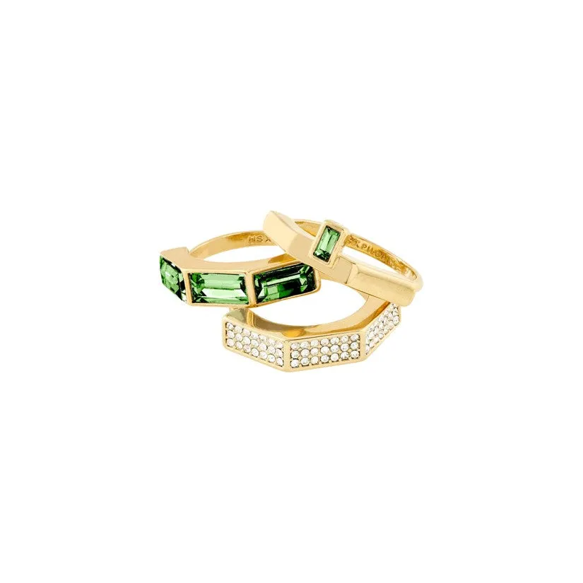 HANNA SCHÖNBERG x PILGRIM Crystal Ring Set