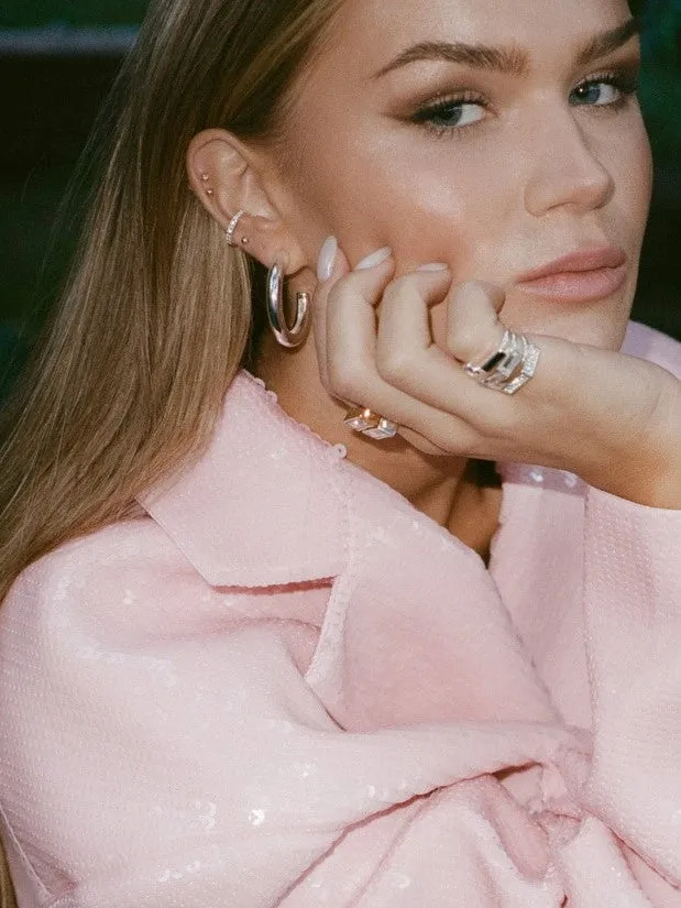 HANNA SCHÖNBERG x PILGRIM Crystal Ring Set