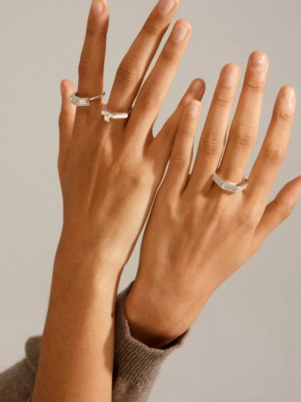 HANNA SCHÖNBERG x PILGRIM Crystal Ring Set