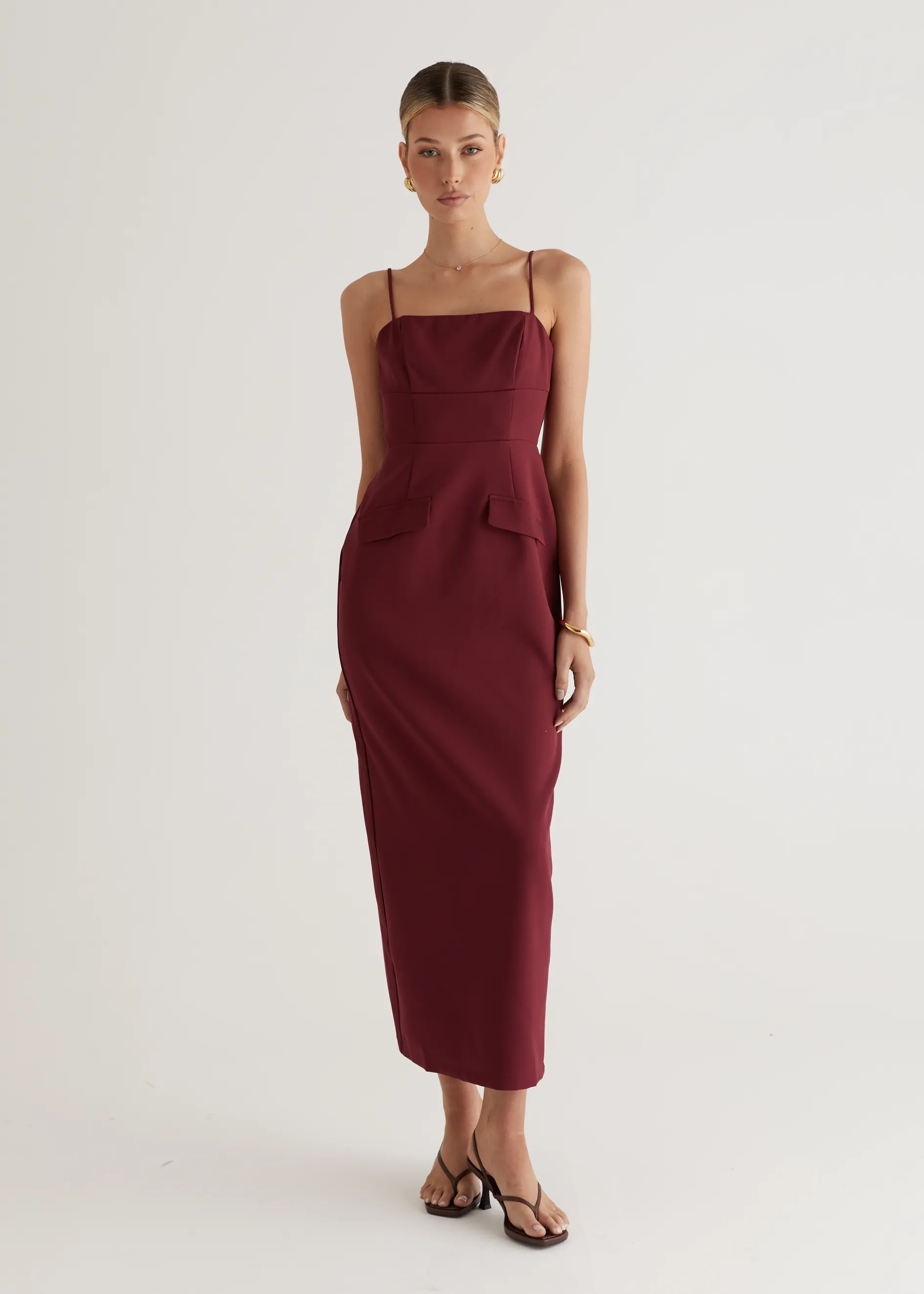 Hansel Maxi Dress - Wine