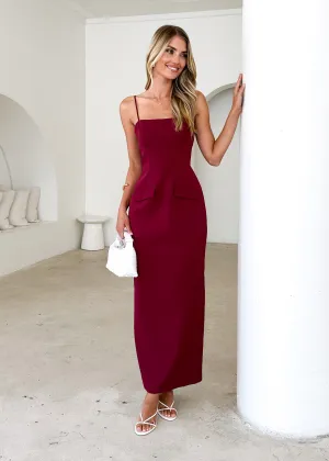 Hansel Maxi Dress - Wine