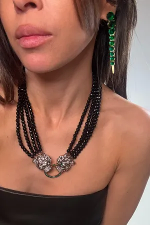 Harper Green Cubic Zirconia Drop Earrings