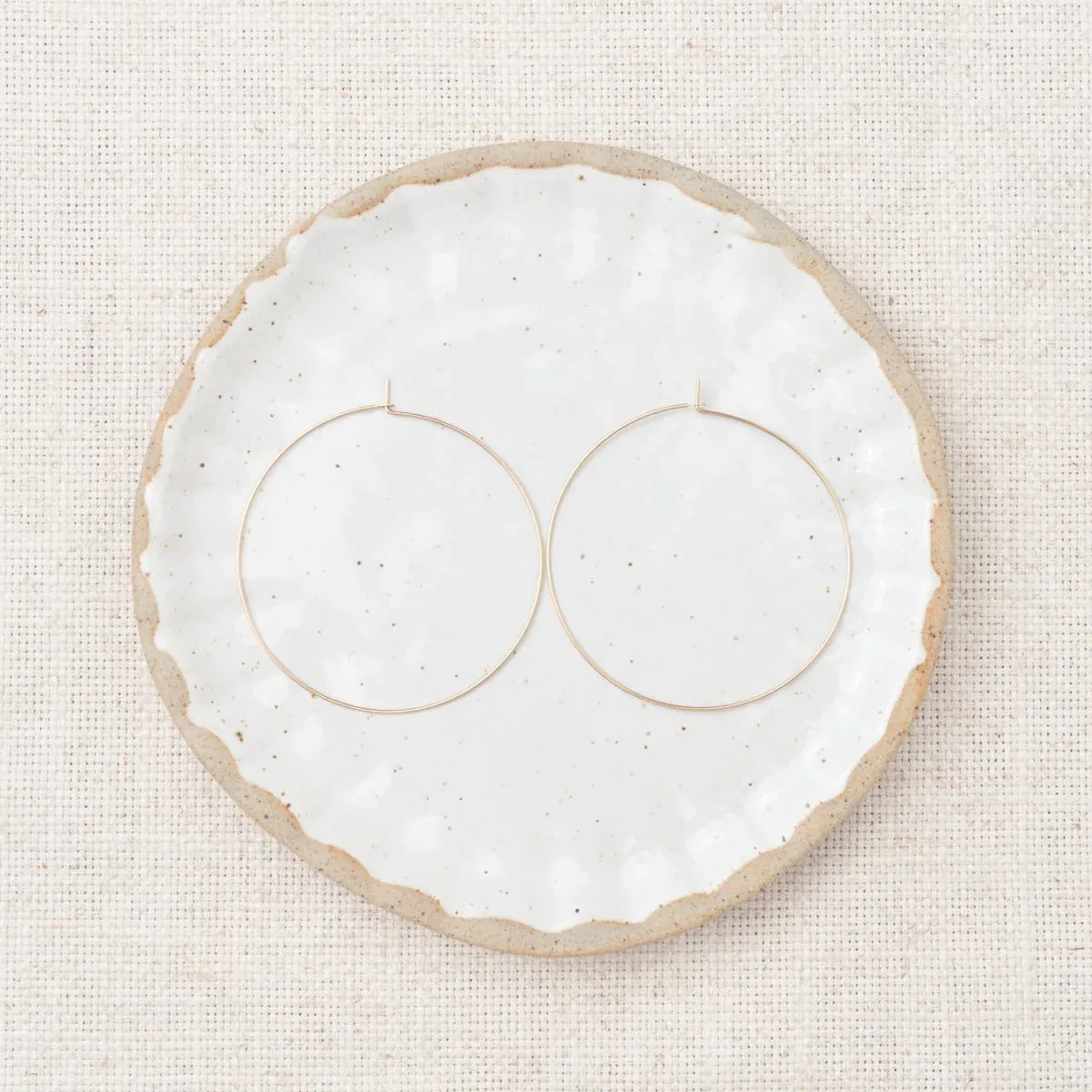 Hayden B Minimalist Hoop Large Gold