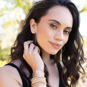 Hayden B Minimalist Hoop Large Gold