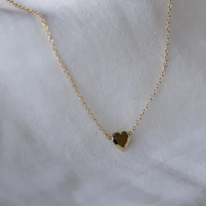 Heart Gem Necklace - Solid 14kt