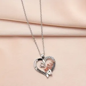 Heart Shape Mom Double Love Necklaces Men Jewelry