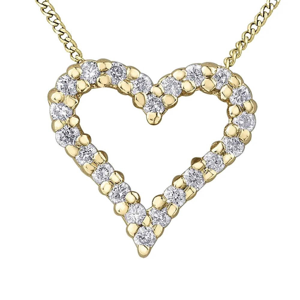 Heart-Shaped Diamond Pendant